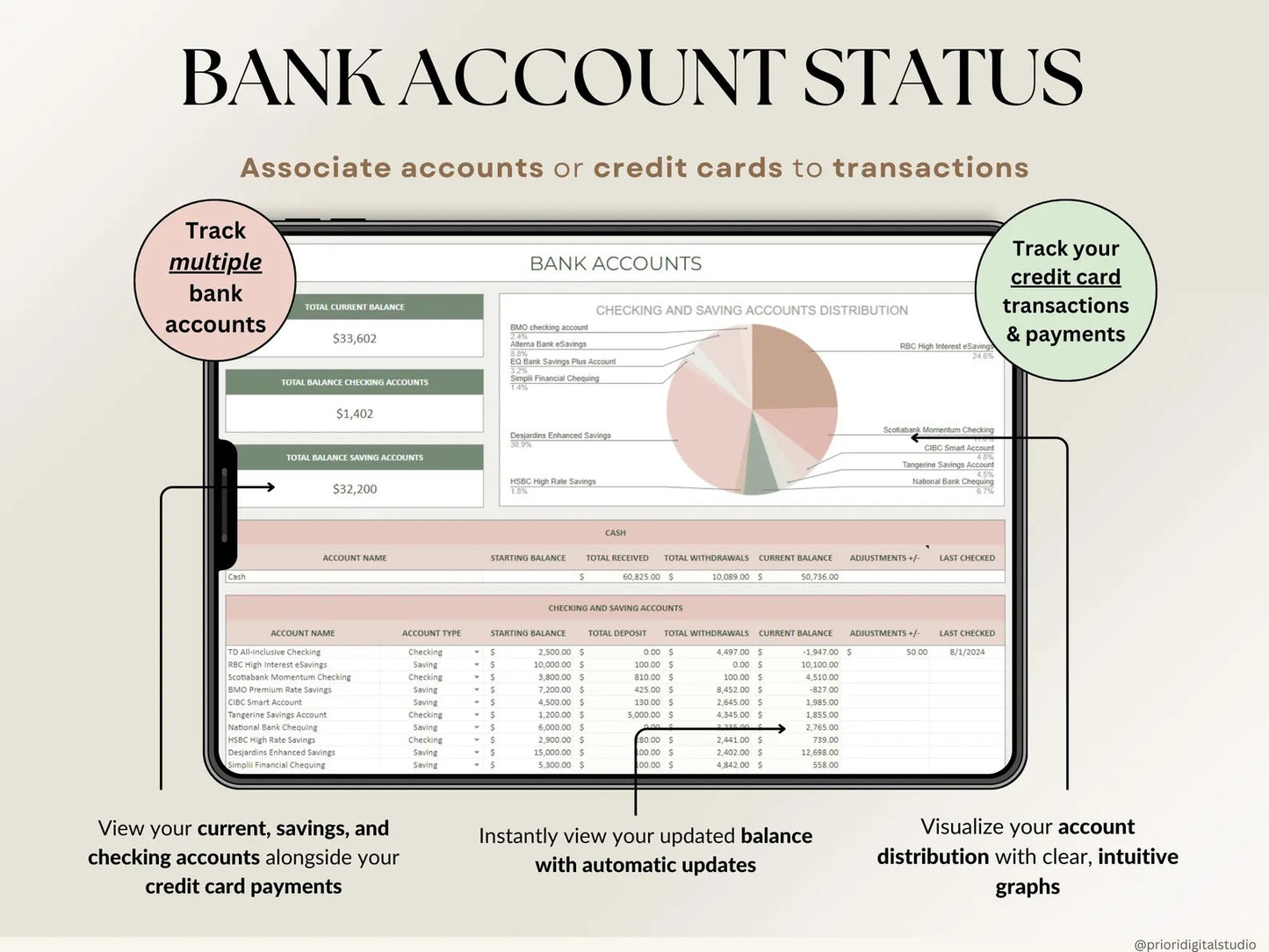 Track spending, pay off debt, and grow your savings with one simple budgeting system built for Excel & Google Sheets.
