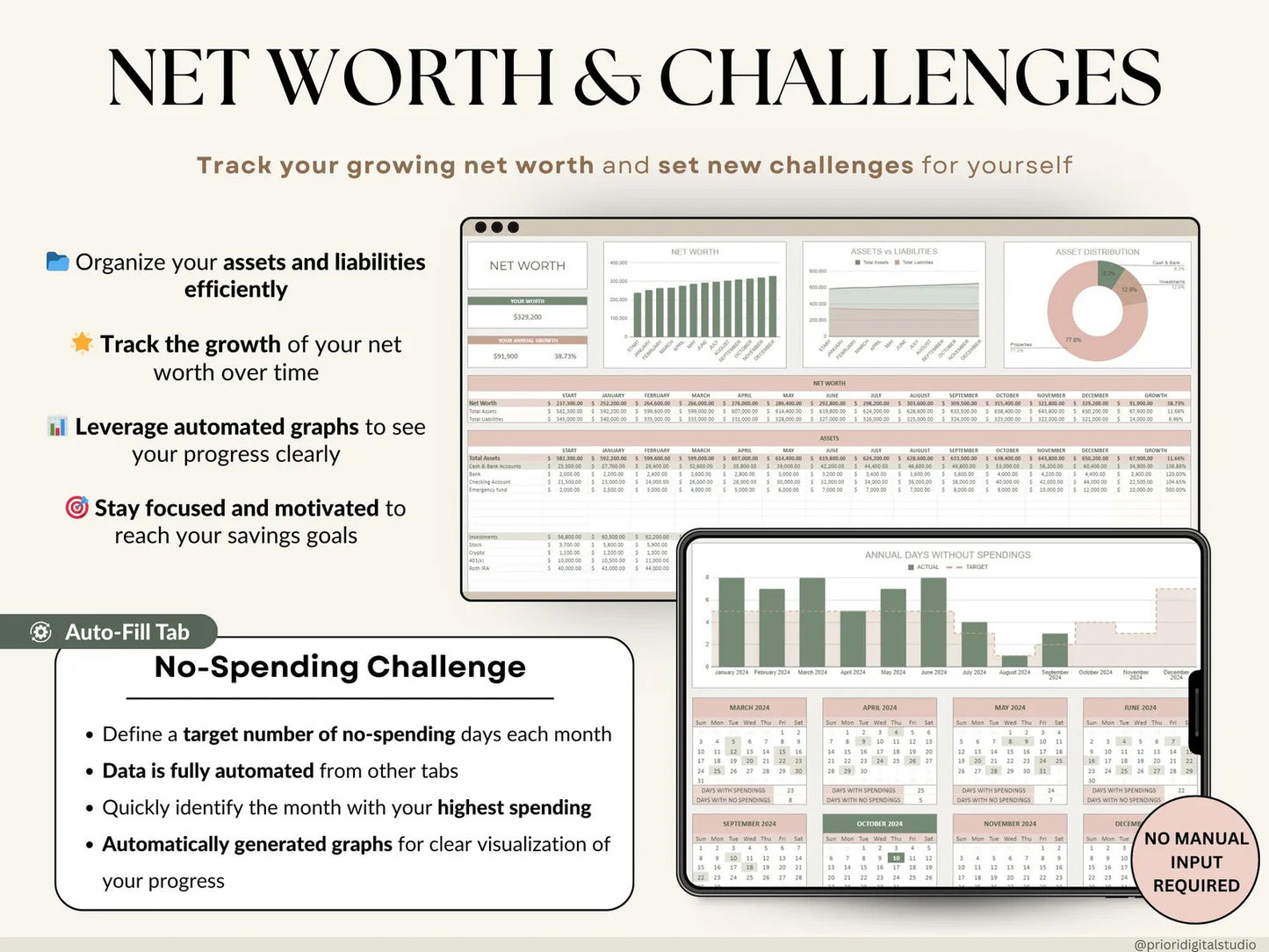 Track spending, pay off debt, and grow your savings with one simple budgeting system built for Excel & Google Sheets.