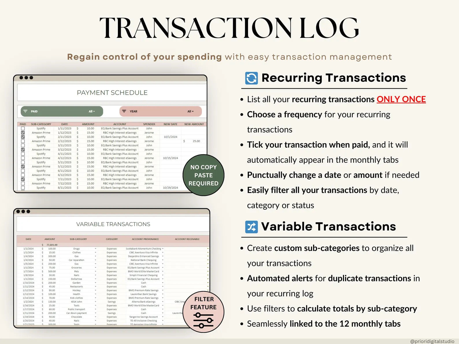 Track spending, pay off debt, and grow your savings with one simple budgeting system built for Excel & Google Sheets.