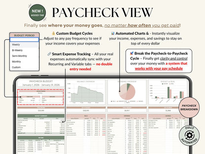 Track spending, pay off debt, and grow your savings with one simple budgeting system built for Excel & Google Sheets.